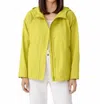 Eileen Fisher Lightweight Snap-front Hooded Anorak In Orange