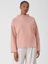 Eileen Fisher Lightweight Boiled Wool Box-top In Responsible Wool In Pink