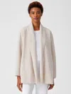 Eileen Fisher Lightweight Boiled Wool Jacket In Responsible Wool In Neutral