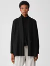 Eileen Fisher Lightweight Boiled Wool Jacket In Responsible Wool In Black