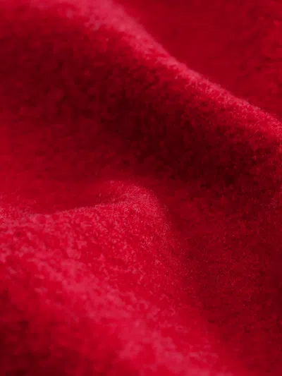 Eileen Fisher Lightweight Boiled Wool Shawl Collar Vest In Regenerative Wool In Red