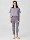 Eileen Fisher Lightweight Cotton Jersey Sleep Leggings In Gray