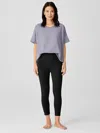 Eileen Fisher Lightweight Cotton Jersey Sleep Leggings In Black