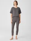 Eileen Fisher Lightweight Cotton Jersey Sleep Leggings In Gray