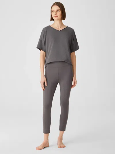 Eileen Fisher Lightweight Cotton Jersey Sleep Leggings In Gray