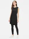 Eileen Fisher Lightweight Cotton Stretch Jersey Ankle Leggings In Black