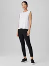 Eileen Fisher Lightweight Cotton Stretch Jersey Leggings In White