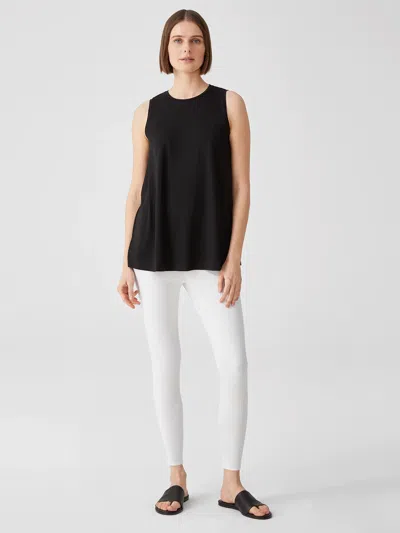 Eileen Fisher Lightweight Organic Cotton Jersey Leggings In White