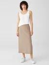Eileen Fisher Lightweight Organic Cotton Terry A-line Skirt In Brown