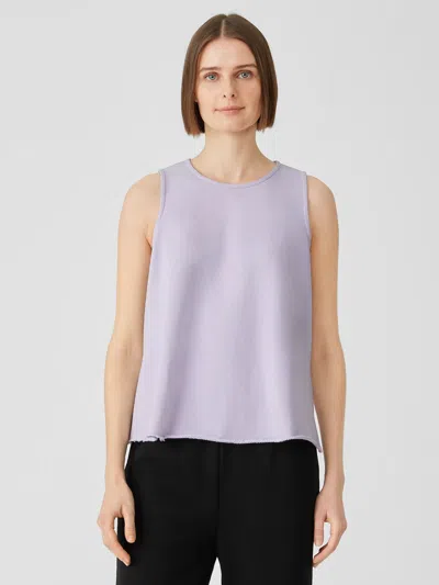 Eileen Fisher Lightweight Organic Cotton Terry Tank In Purple
