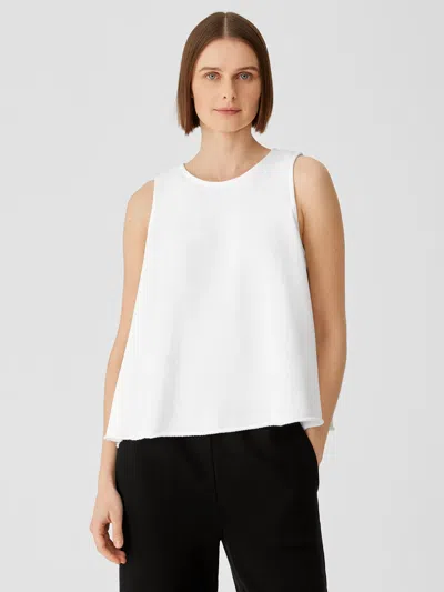 Eileen Fisher Lightweight Organic Cotton Terry Tank In White