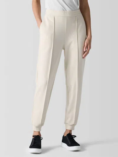 EILEEN FISHER LIGHTWEIGHT PONTE JOGGER PANTS IN ALMOND