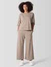 Eileen Fisher Lightweight Ponte Wide-leg Pant In Gray