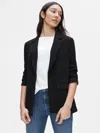 Eileen Fisher Lightweight Silk Sponge Blazer In Black