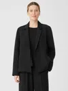 Eileen Fisher Lightweight Silk Sponge Blazer In Multi