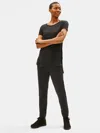 Eileen Fisher Lightweight Tencel Jersey Shirttail Tee In Black