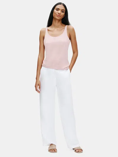 Eileen Fisher Lightweight Viscose Jersey Slim Tank In White