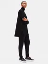 Eileen Fisher Lightweight Viscose Jersey Turtleneck Tunic In Black