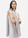 Eileen Fisher Limited Edition Hammered Silk Scarf In Gray