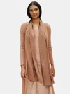Eileen Fisher Limited Edition Hammered Silk Scarf In Brown