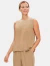 Eileen Fisher Limited Edition Heavyweight Silk Charmeuse Shell In Neutral