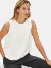 Eileen Fisher Limited Edition Heavyweight Silk Charmeuse Shell In White