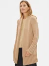 Eileen Fisher Limited Edition Merino Cashmere Silk Cardigan In Brown