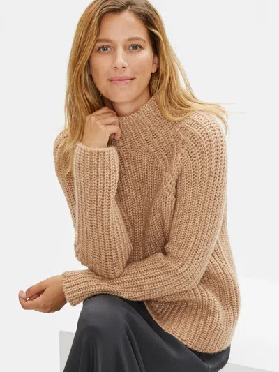 Eileen Fisher Limited Edition Merino Cashmere Silk Top In Neutral