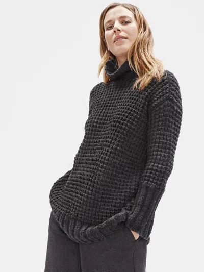 Eileen Fisher Limited Edition Merino Cashmere Silk Twist Tunic In Gray