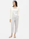 Eileen Fisher Limited Edition Sheer Organic Cotton Long Cardigan In White
