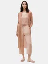 Eileen Fisher Limited Edition Sheer Organic Cotton Long Cardigan In Brown