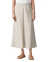 Eileen Fisher Bias Cut Organic Linen A-line Skirt In Unnatural