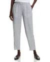 Eileen Fisher Linen Ankle Pleated Lantern Pants In Gray