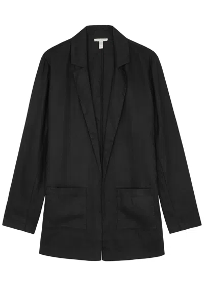 Eileen Fisher Linen Blazer In Black