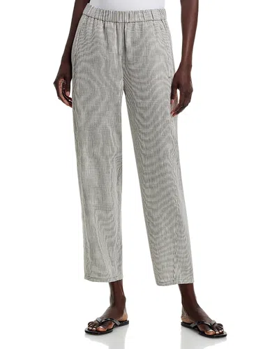 Eileen Fisher Linen Blend Ankle Lantern Pants In Multi