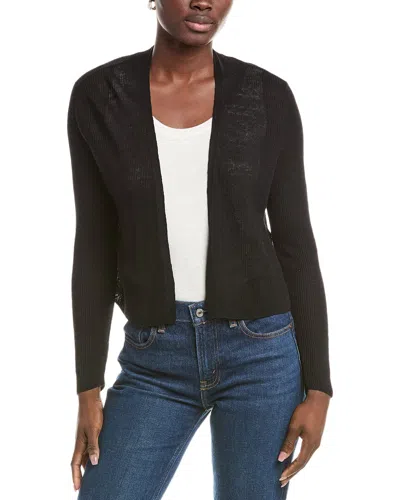 Eileen Fisher Linen-blend Cardigan In Black