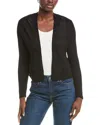 Eileen Fisher Linen-blend Cardigan In Black