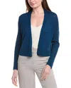 Eileen Fisher Linen-blend Cardigan In Blue