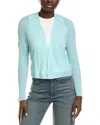 Eileen Fisher Linen-blend Cardigan In Blue