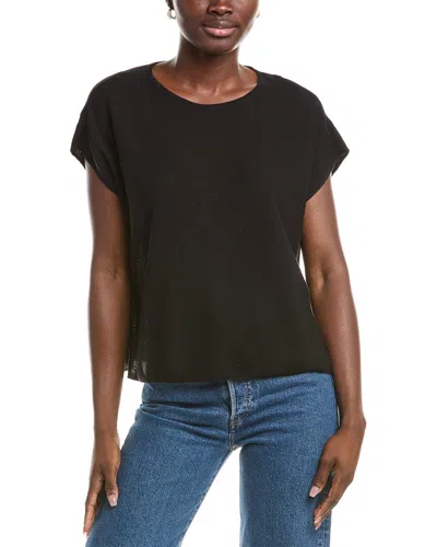 Eileen Fisher Linen-blend Top In Black