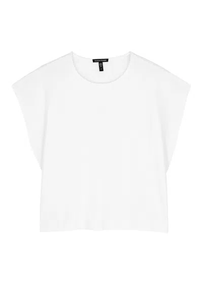 Eileen Fisher Linen-blend Top In White