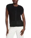 Eileen Fisher Linen-blend Vest In Black