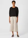 Eileen Fisher Linen Blend Wide-leg Pant In Neutral