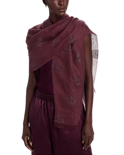 Eileen Fisher Linen Blend Wrap Scarf In Orange