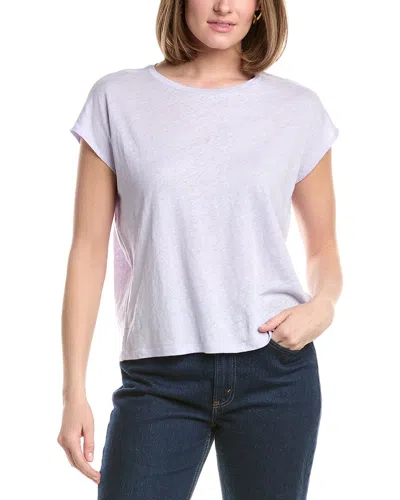 Eileen Fisher Linen Boxy Top In Purple