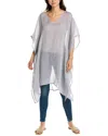 Eileen Fisher Bateau Neck Linen Caftan In Grey
