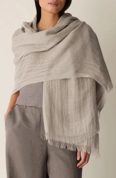 Eileen Fisher Linen Circles Scarf In Pattern