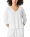 Eileen Fisher Linen Cotton V Neck Sweater