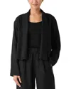 Eileen Fisher Shawl Collar Open Front Organic Linen Jacket