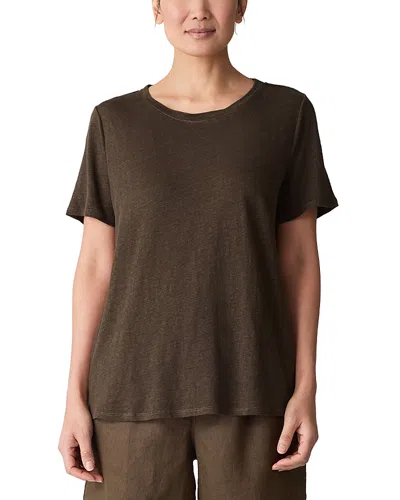 EILEEN FISHER LINEN JERSEY CREWNECK TEE